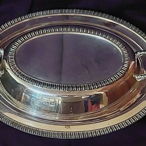 Vintage Silver Plate Serving Dish with Cover